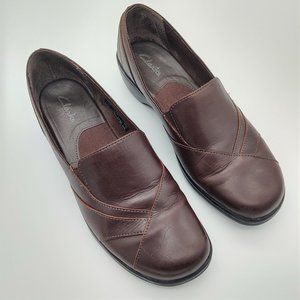 Clarks Brown Leather Loafers 9M
